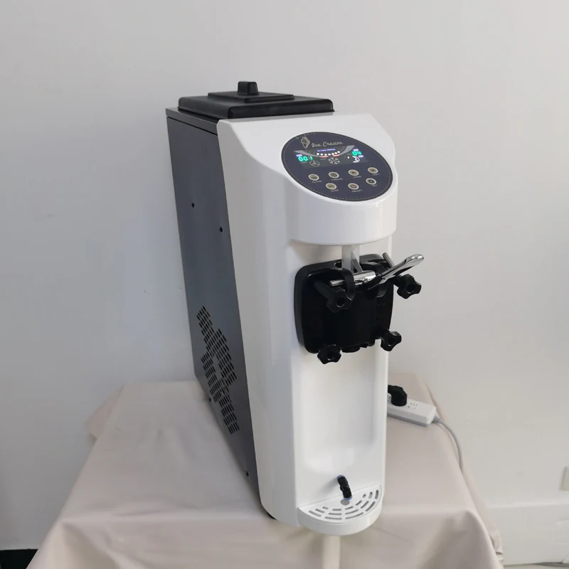 Máquina de helado pequeña, máquina comercial para hacer helados, Mini máquina de helado de un sabor