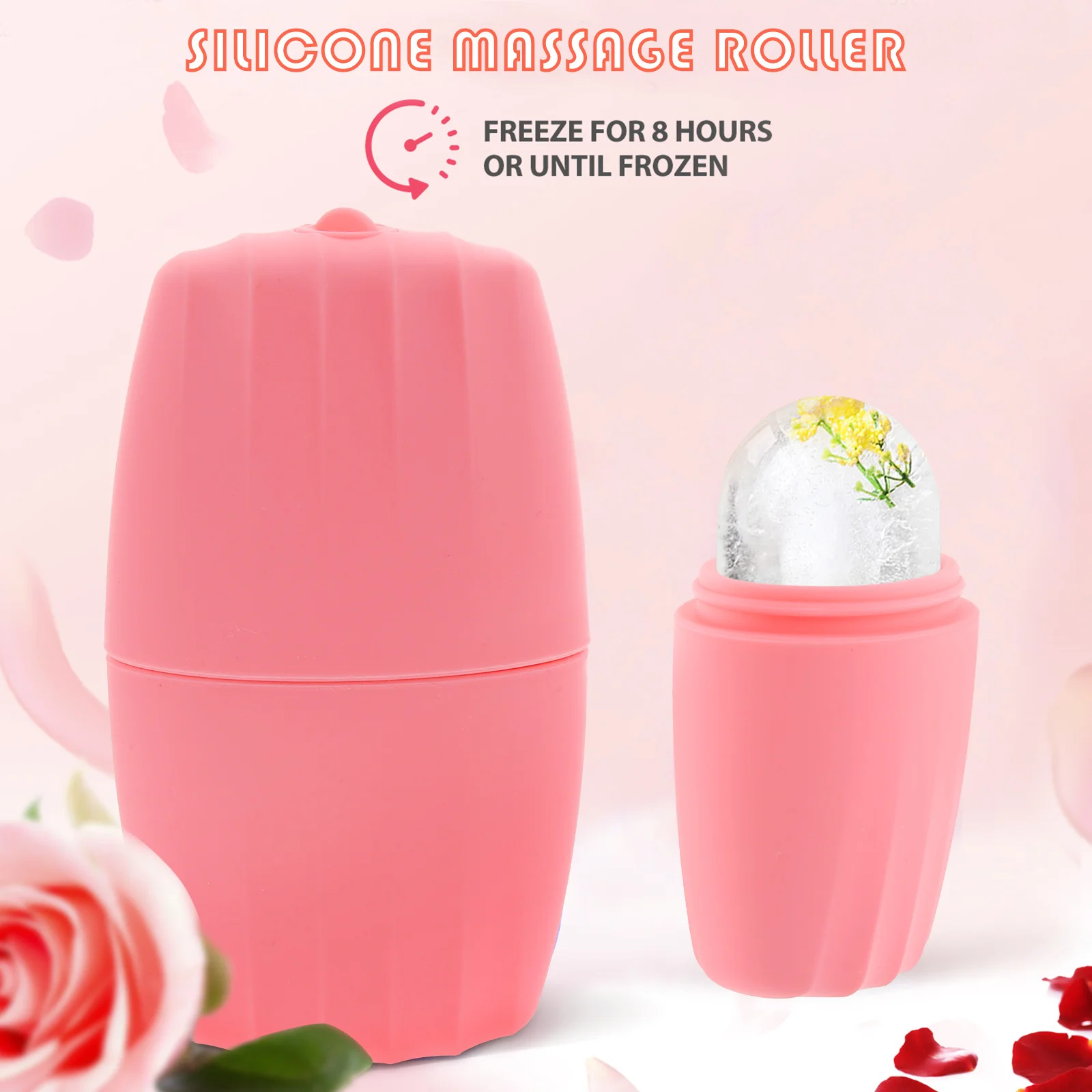 Per il viso, occhi, sollievo dal gonfiore, strumento per il massaggio del viso, rullo per la cura della pelle, design compatto e leggero, impacco di ghiaccio per il viso