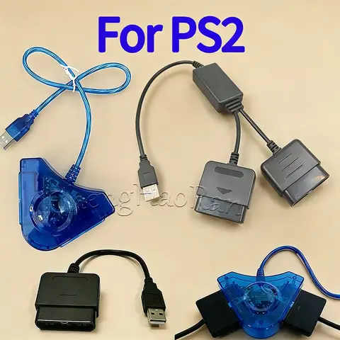 1PC USB Adapter For PS2 To PS3/PS3 To PS2 Game Controller PC Video Converter Computer Cable Dual Player Converter Adapter Cable