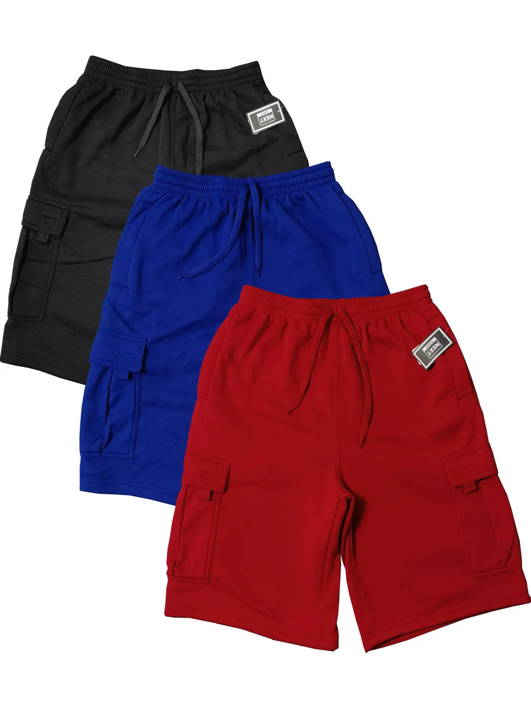 

American West Coast OLDSCHOOL Elastic Waist Basic Multi-ket Wide Leg Seven-Foot Casual Pants Z027 Men's Summer orts