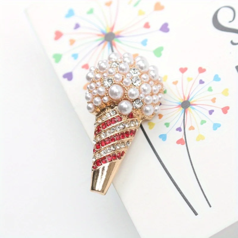 Fashion Ice Cream Brooch Senior Sense Vintage Corsage Women's Clothing Accessories Pin Clothing