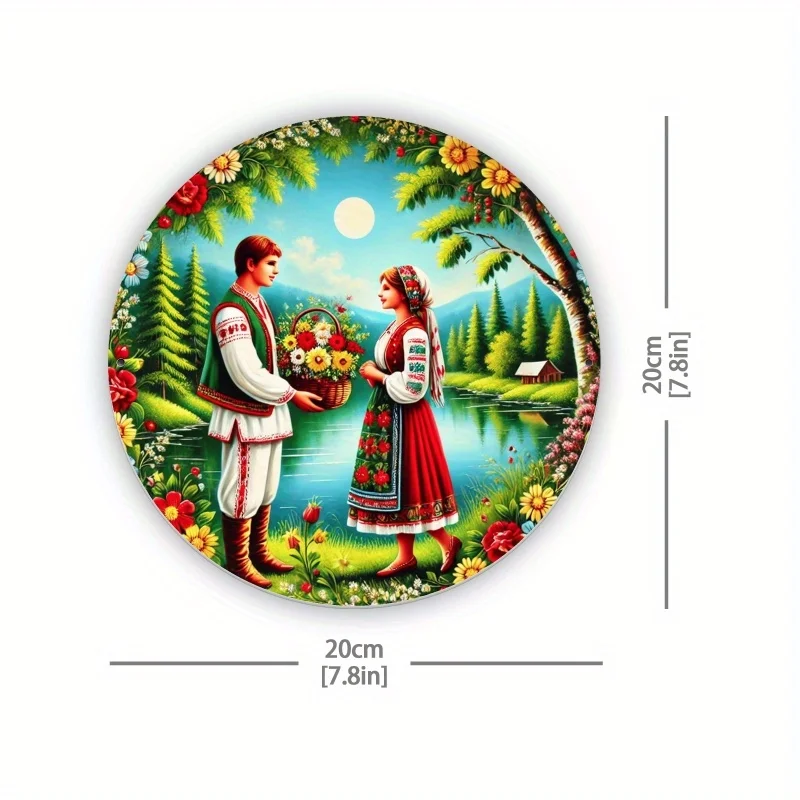 Adopting the traditional Romanian love folk culture theme can convey romance and cultural charm.