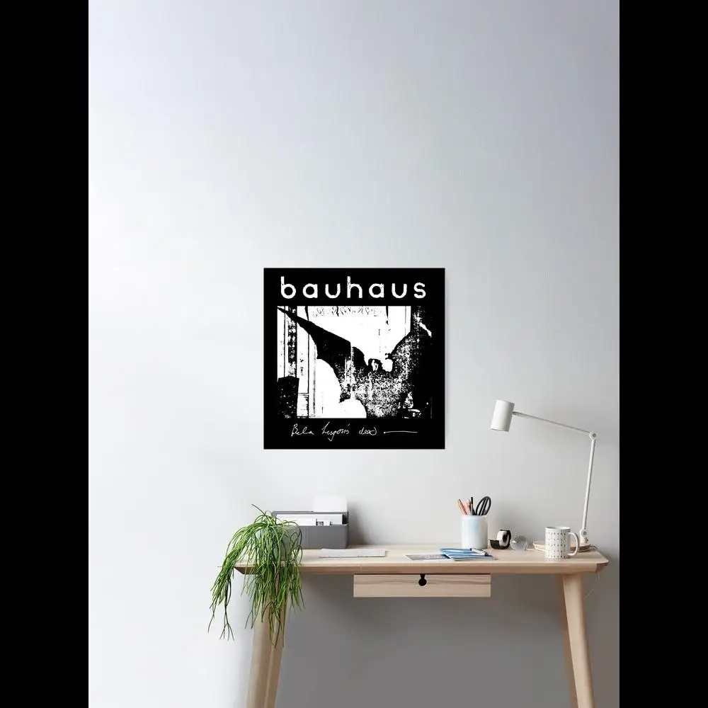 Póster de alas de murciélago Bauhaus Vintage Bela Lugosis Dead, arte de pared gótico, para el hogar Decoración Retro, perfecto para sala de estar, dormitorio y oficina