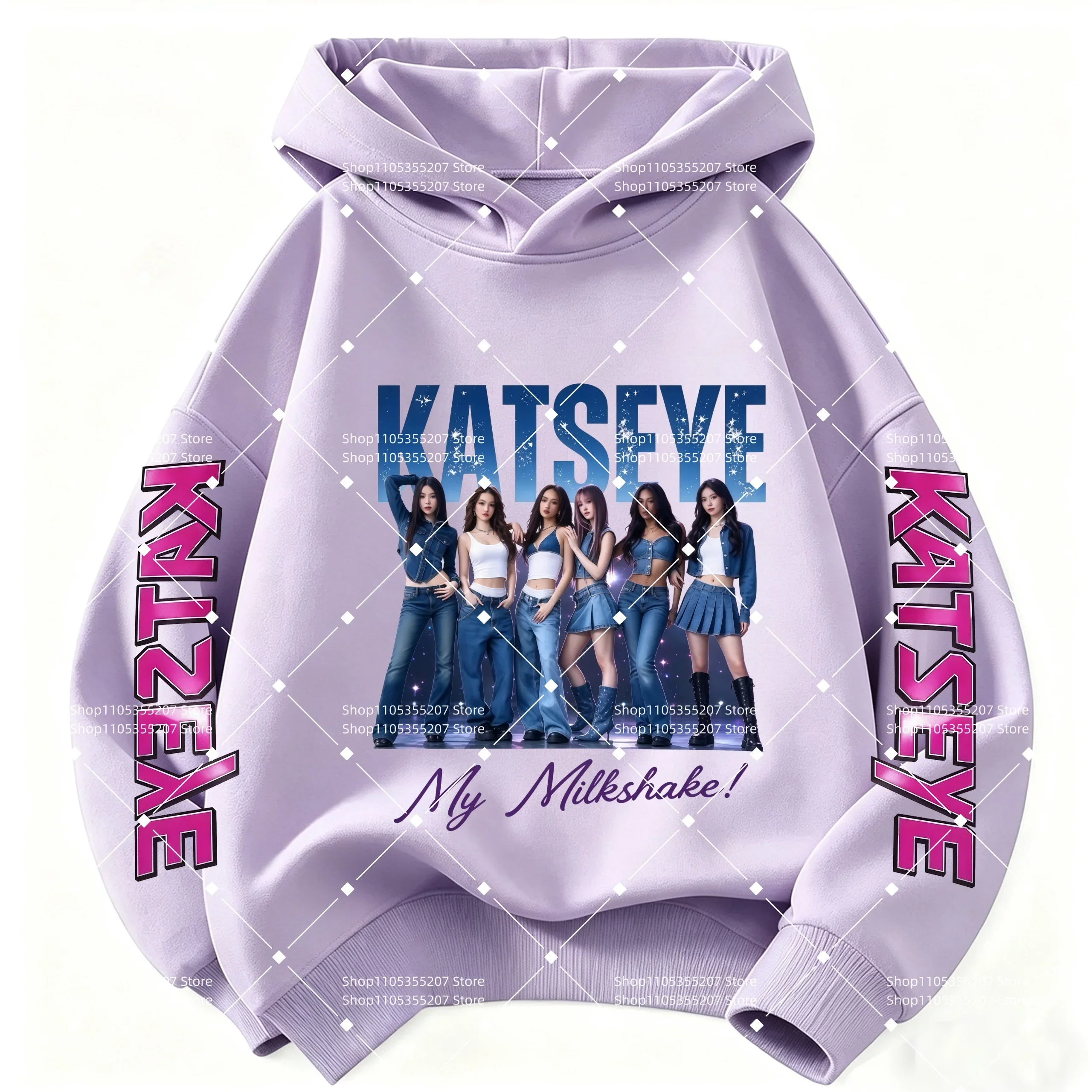 2026 New Kids Girls Katseye Better Together Graphic Hoodie, Long Sleeve Pullover Sweatshirt, Trendy Streetwear Tops