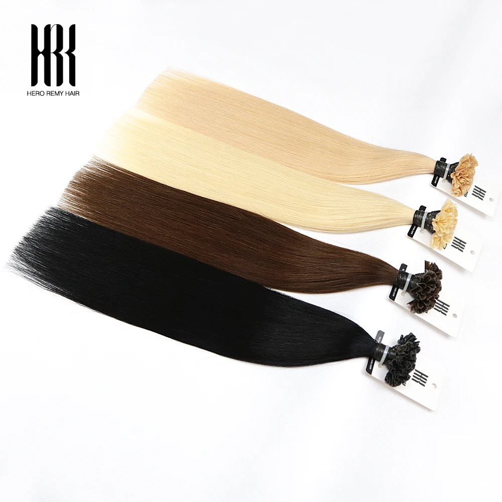 U Tip Hair Extensions Human Hair Fushion 100 Real Remy Hair 16-22