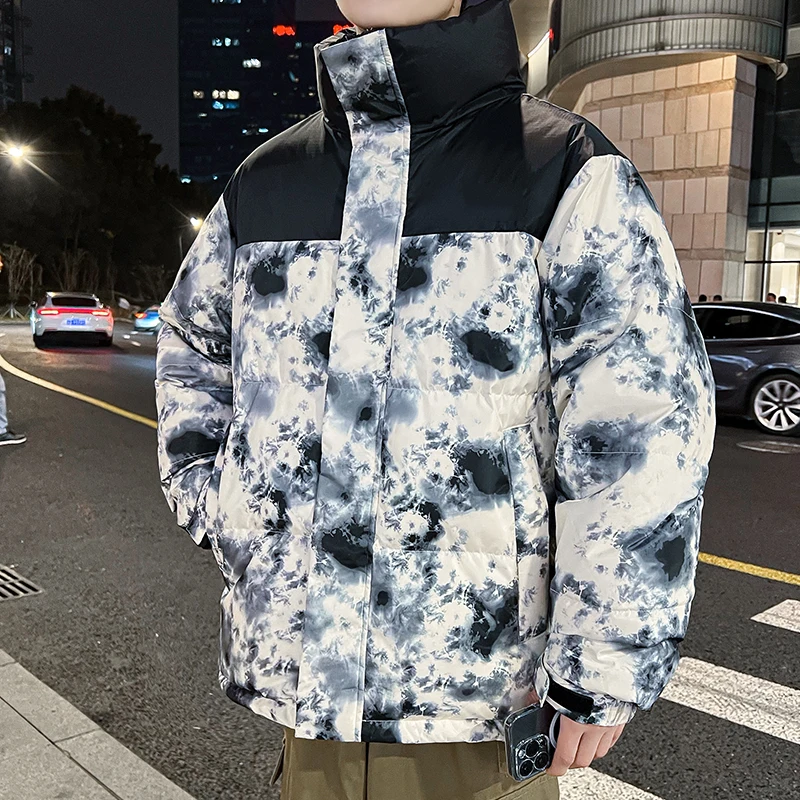 

Trendy Brand High-End down Jaet Men's Winter No-Cap Stand Collar 2025 Large Size Couple's Top ort Outerwear for Men And W...