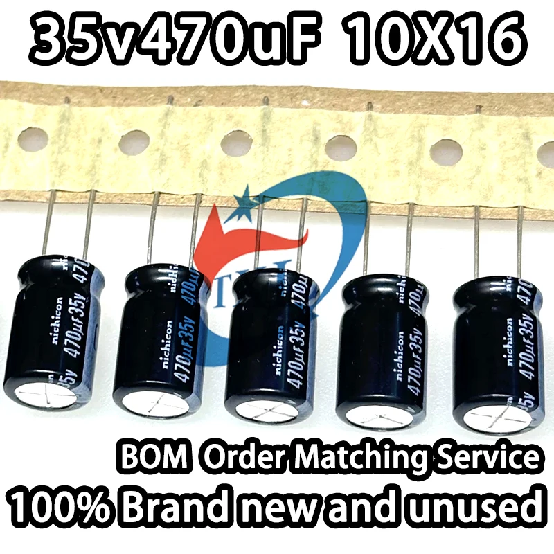 Limited Quantity! 470UF 35V Imported Aluminum Electrolytic Capacitor 35v470uF 10x16mm Nichicon HV High Frequency Long Life