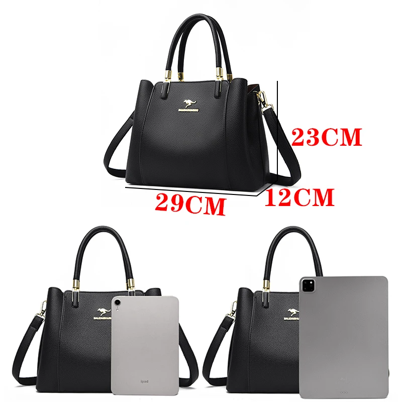 2024 Exquisite LOGO Hardware Tote Bag Luxurious Women\'s Designer Brand Handbags High Quality Leather Solid Color Shoulder Bags