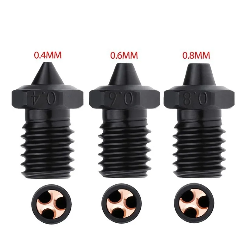 3D Printer Parts FOR E3D V6 Hardened Steel Nozzle CHT Clone High Flow Nozzle Wear Resistant High Temperature Resistant Nozzle