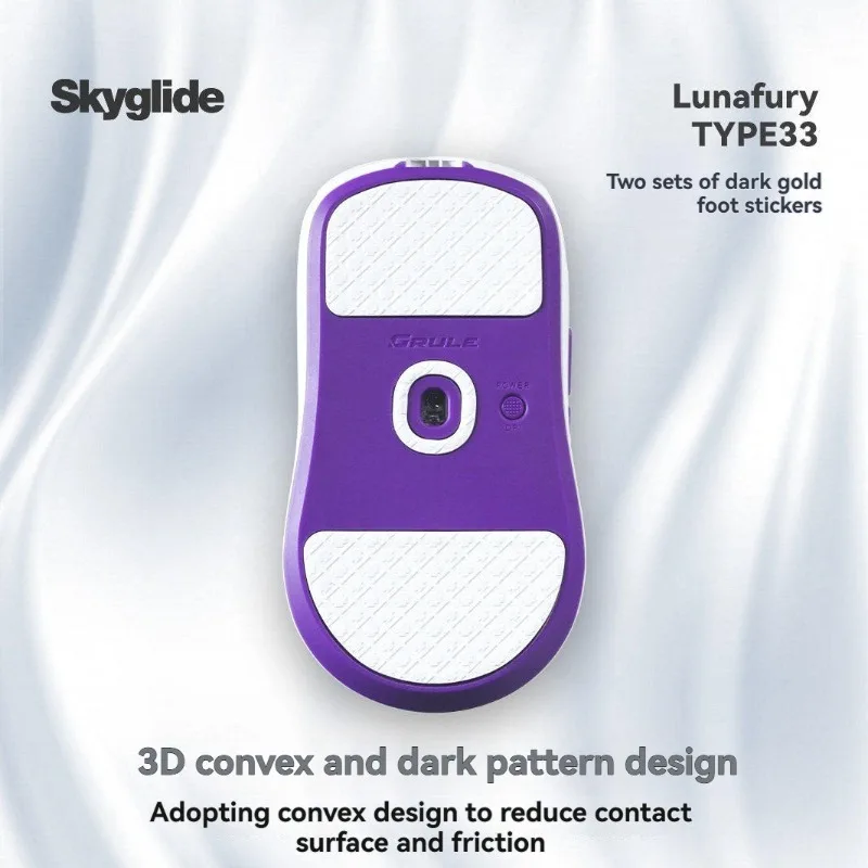 Skyglide Mouse Skates for LUNAFURYTYPE33 Customized Smooth Mice Foot Sticker for Ergonomic Esports Gaming Mouse Accessories Gift