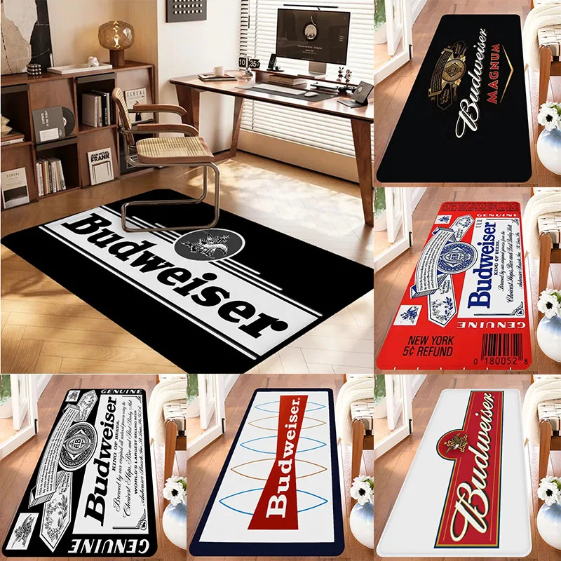 ملك البيرة B-Budweiser السجاد غرفة المعيشة أريكة غرفة نوم شرفة سجادة باب غرفة الاطفال ديكور المنزل المضادة للانزلاق منطقة كبيرة البساط #1