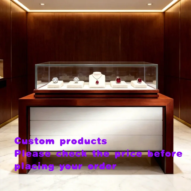 custom.Custom Luxury Jewelry Display LED Lighting Customizable Color Eco-Friendly Heavy-Duty Mall Retail Use