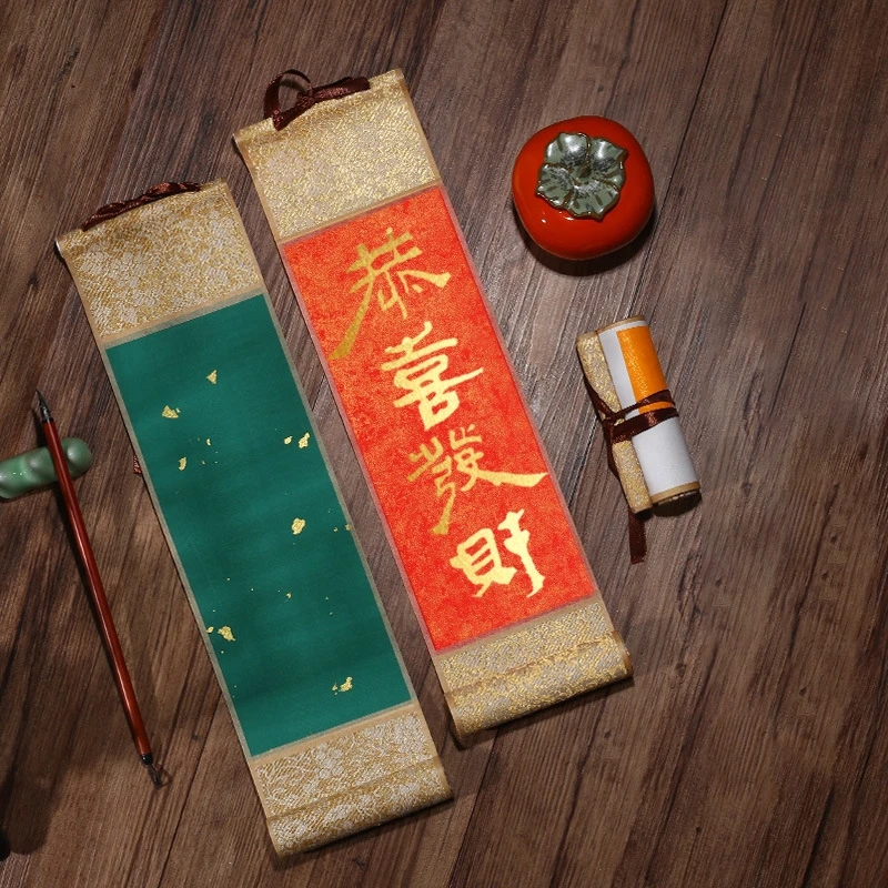 Blank Calligraphy Scroll Paper Chinese Rice Paper Painting Hanging Xuan Paper DIY Crafts Calligraphy Mounting Supplies