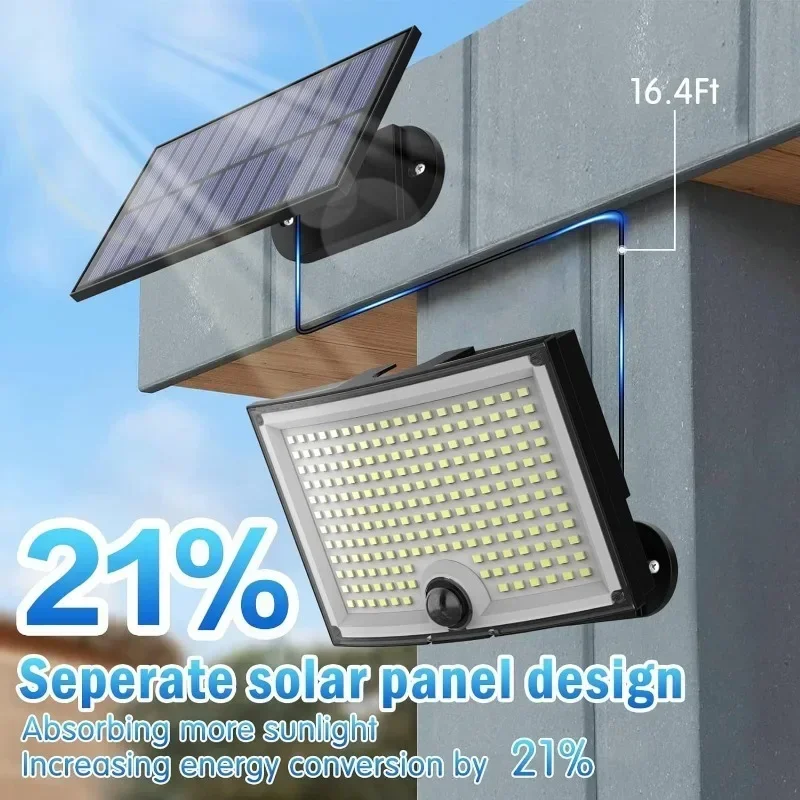 1pcs/2pcs solar lights, LED outdoor solar remote control wall lights,curved split outdoor waterproof solar lights, garage lights