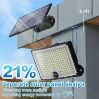 1pcs/2pcs solar lights, LED outdoor solar remote control wall lights,curved split outdoor waterproof solar lights, garage lights