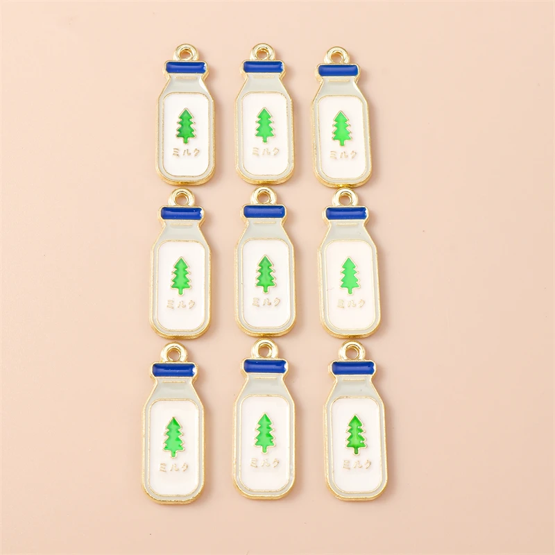 

20pcs 9x25mm Cute Enamel Summer Drink Charms Pendants for Jewelry Making Necklaces Earrings Bracelets Accessories DIY Craft Gift