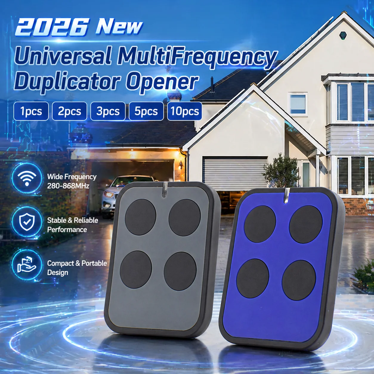 MultiFrequency Duplicator Opener 4 In 1 Transmitter 2026 New Universal Roller Door Gate Operator Opener 280-868MHz