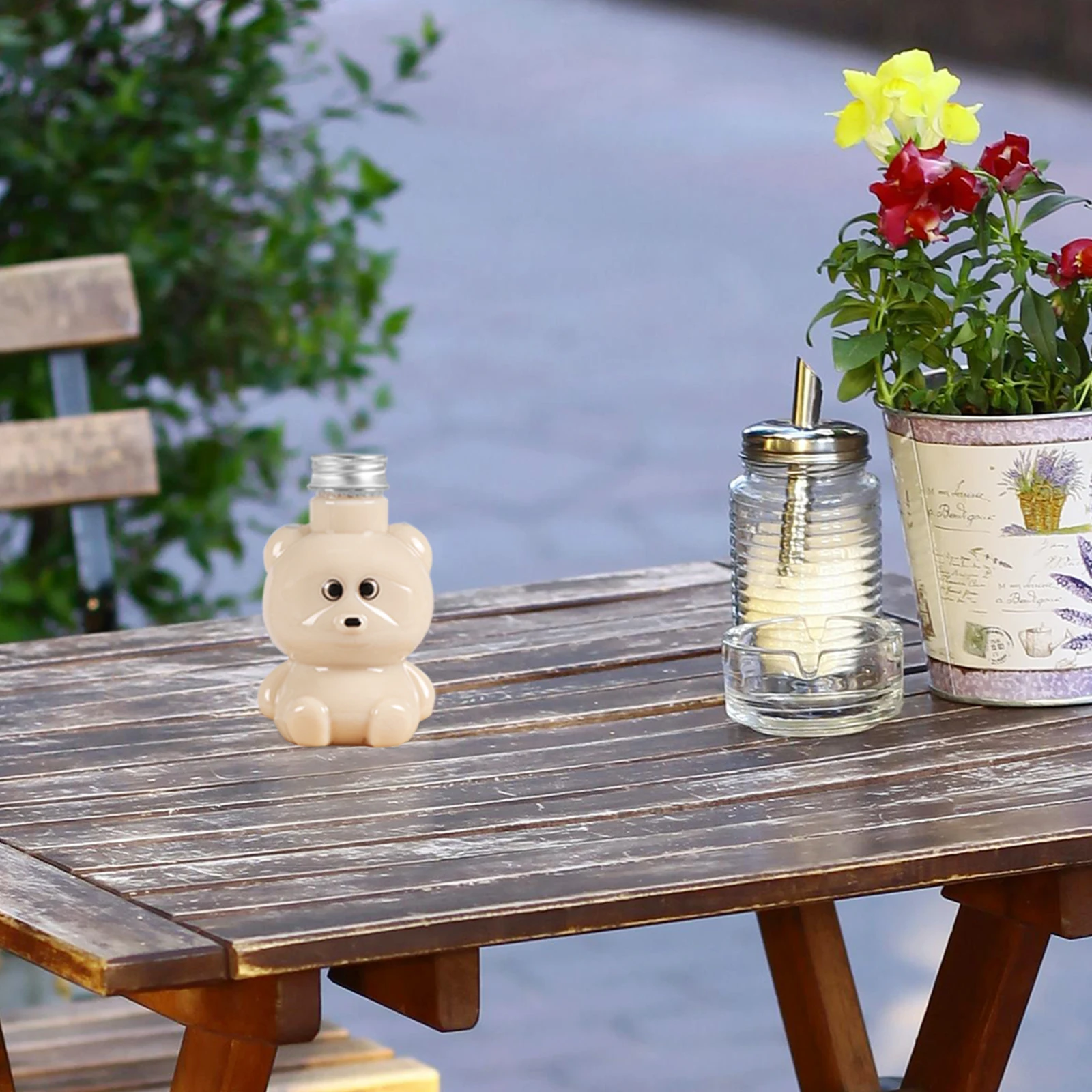 

4 Pcs The Animal Shape Packaging Bottle Shaped Milk Tea Bottles Modeling Jars Juice with Caps Plastic