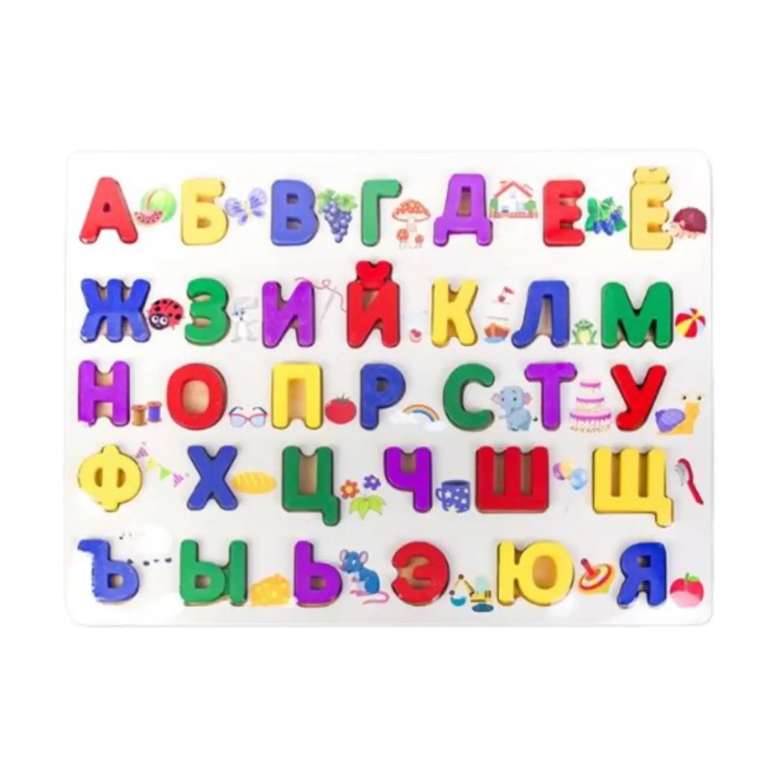 Russian Language Learning Puzzle Board for Kids 2 3 4 Year Old Boys Girls