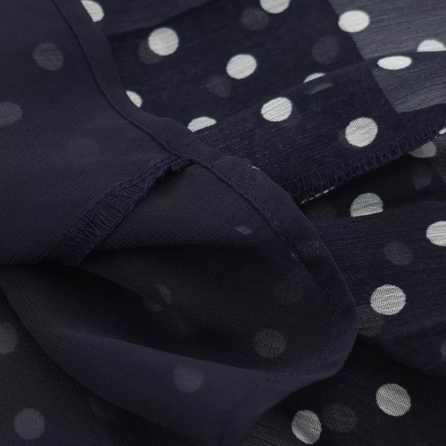 BSAY 2026 Vintage Elegantes Damen Polka Dot Halter-Midikleid mit Metallverzierung, geraffter Taille, plissiert, ärmellos, A-Linie, langes Kleid – Detail 11