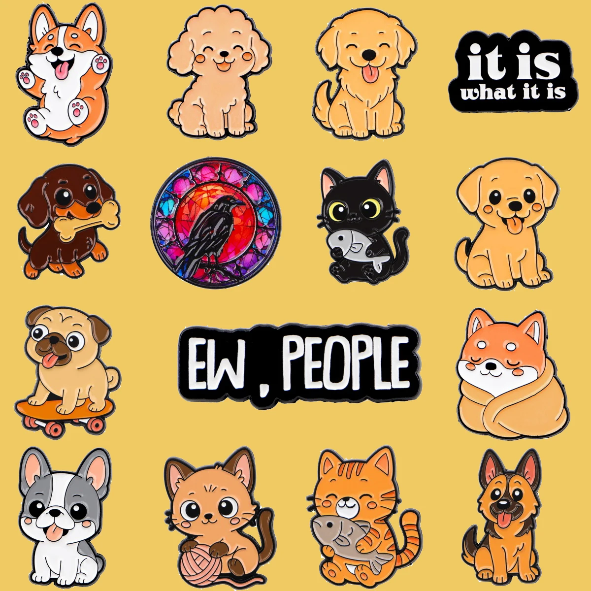 Cute Cat Enamel Pin…