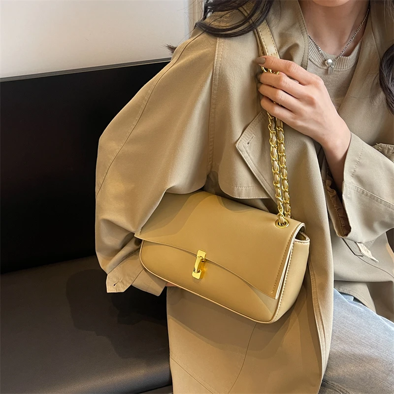 Luxuriöse Damen-Schultertasche aus Leder, klassisch, modisch, Designer-Umhängetasche, elegante Handtasche für das tägliche, elegante Aussehen