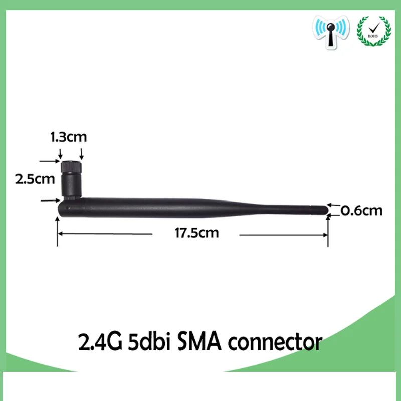 2sets 2.4G high gain antenna 5dbi sma male wlan wifi 2.4ghz antene IPX ipex 1 SMA female pigtail Extension Cable iot antena