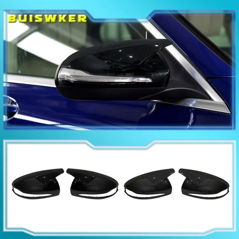 

For Mercedes-Benz C-class W205 E-class W213 GLC-class X253 S-class W222 ABS bright black car rearview mirror cover trim LHD