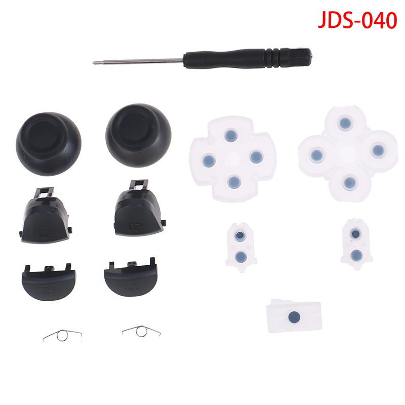 1Set PS4 Controller Part Trigger Buttons Analog Stick + Conductive Rubber Button