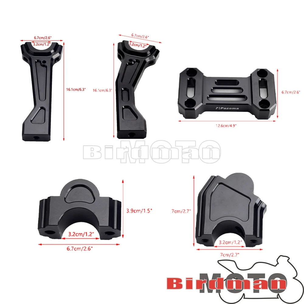 Handlebar Upright Pullback Top Riser Clamp 6061-T6 Aluminum For Harley Pan America 1250 RA1250 Special RA1250S CVO 2021-2024