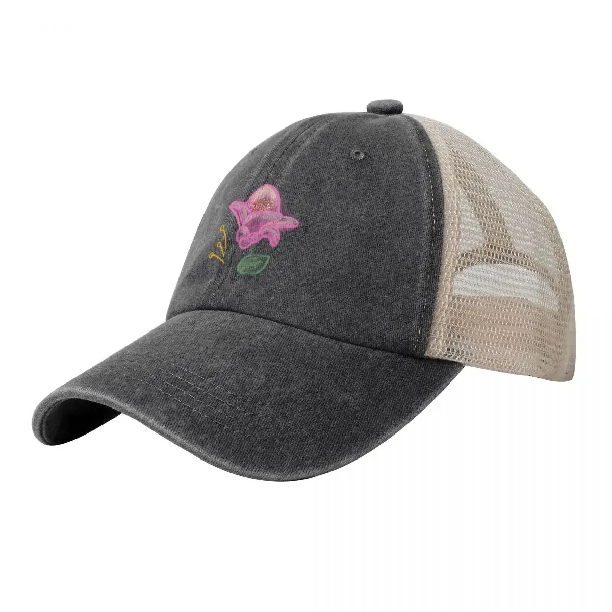 

Harmony in Bloom: Traditional Palette Cowboy Mesh Baseball Cap Golf Cap western Hat Sun Cap Female Men's