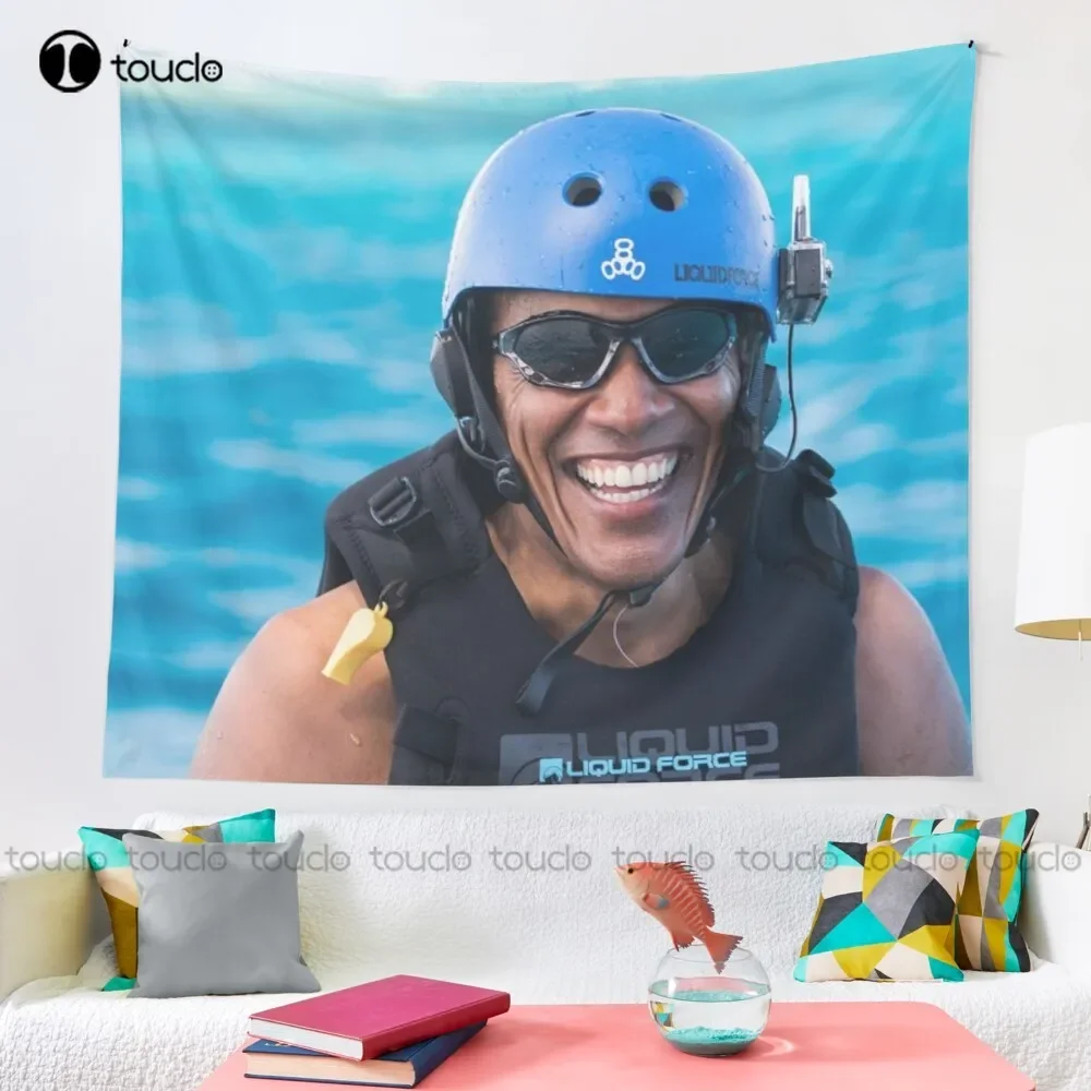 New Obama Obama Barack Barack Obama Usa Summer President Tapestry High Quality Tapestry Background Wall Printed Tapestry