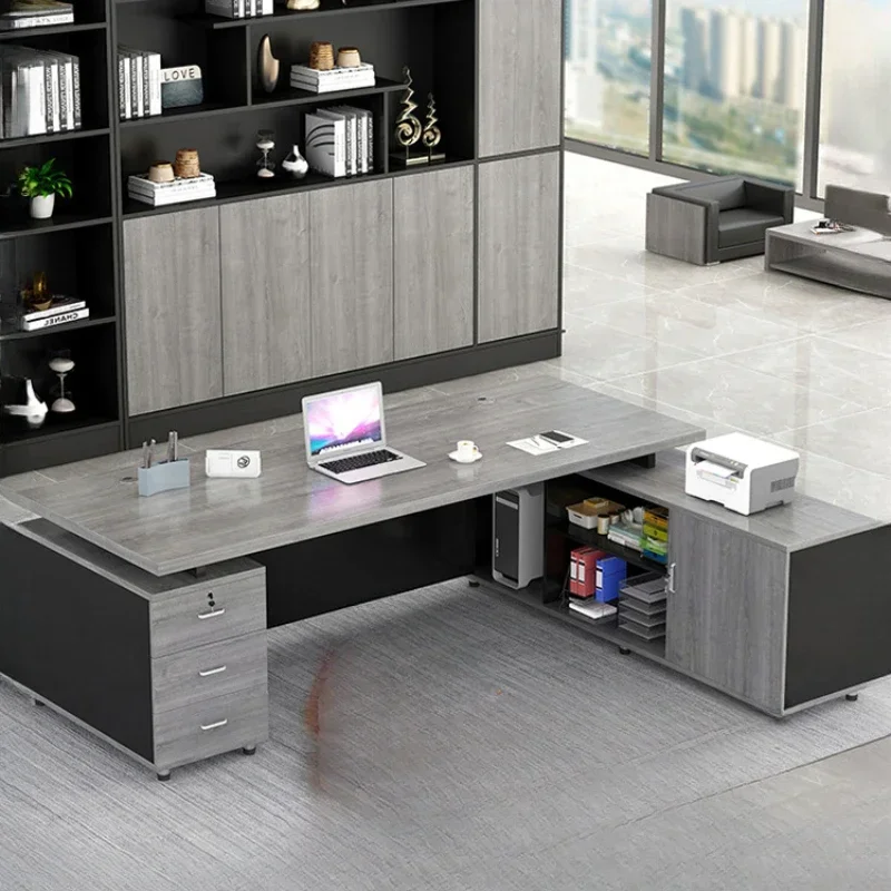 Minimalist Design Modern Office Desk Organizer Multifunction Workshop Table Workstation Display Escrivaninha Trendy Furniture