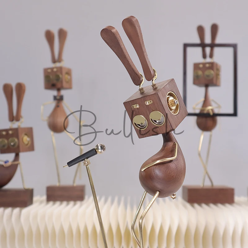 Black walnut rabbit home decoration design heavy industry Guochao toys