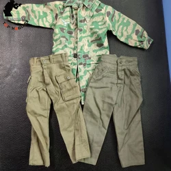 1/6 Scale DML German Military Uniform Paratrooper Pants Green Mid-length Camouflage Blouse Smock Universal Combat Pants F12”
