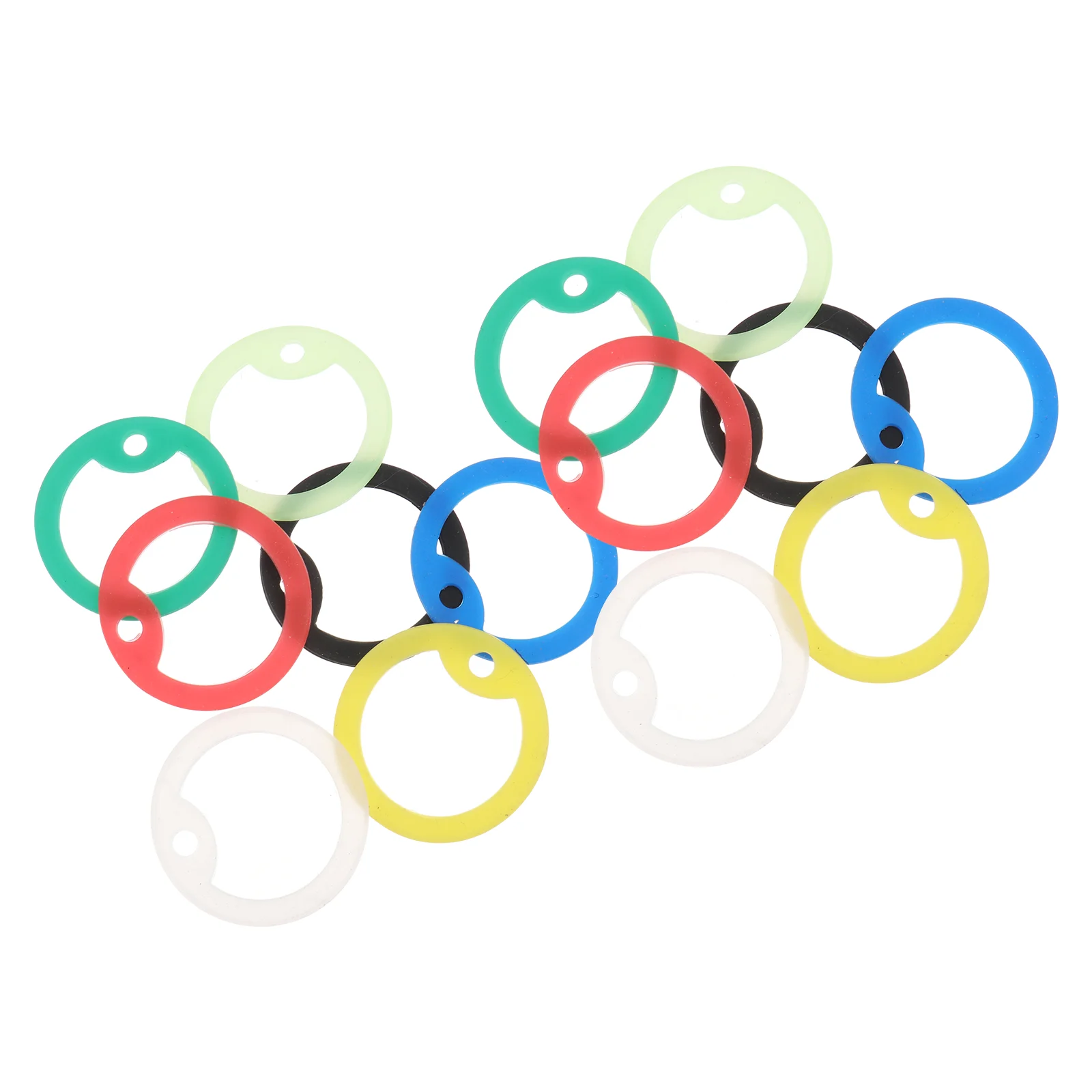 

14 Pcs Silicone Pet Tags Dog Name Tag Hoop Mute Circle Durable Long Service Life Silent Personalized Dog Collar