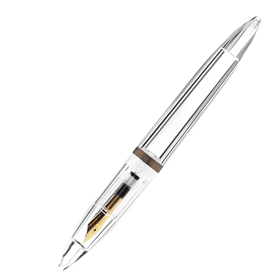

A66F-2 шт., перьевая ручка с наконечником 0,5 мм и прозрачными ручками большой емкости, офисные школьные принадлежности для студентов, подарки для письма