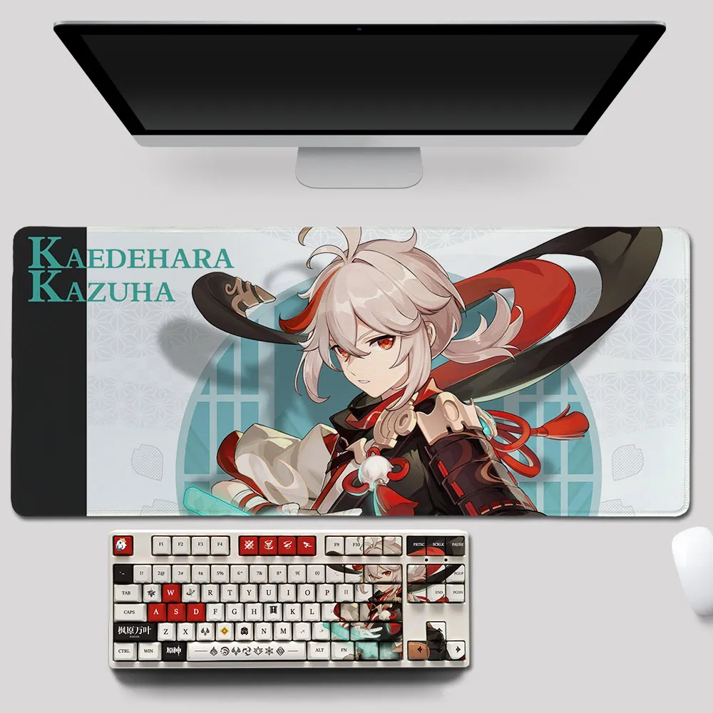 Genshin Impact Table Mat Desk Mouse Pads Computer Pad Mousepad Cute Kawaii Gaming Accessories Carpet Gamer Varmilo Anime KLI