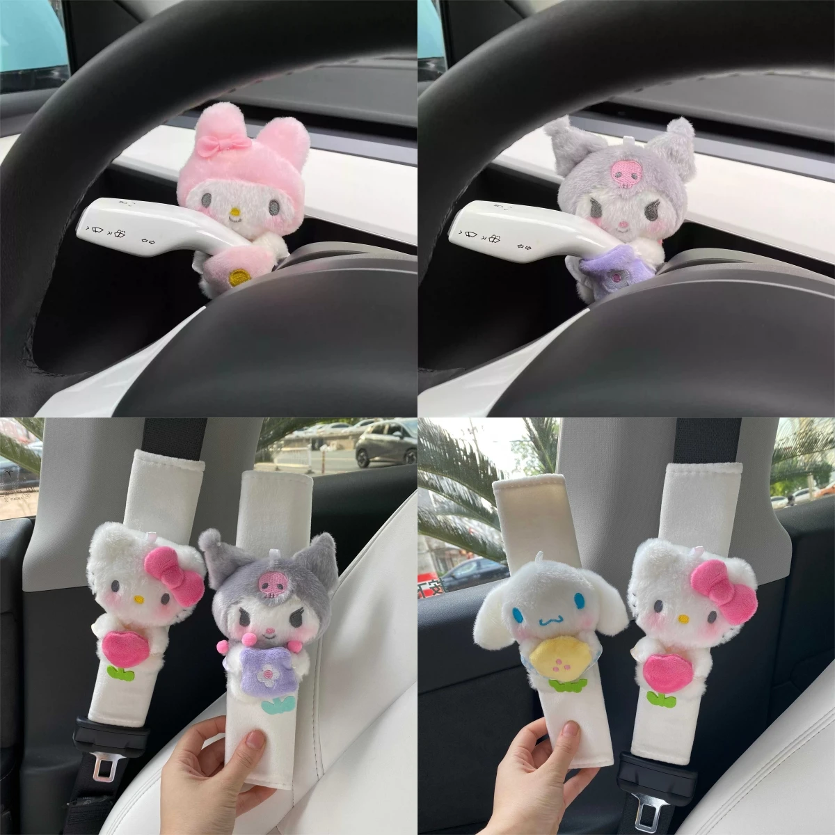

Cute Cartoon Car Seat Belt Cover Adjustable Car Safety Belt Cover Shoulder Pad Soft Seat Belt Cover Accessories Interior