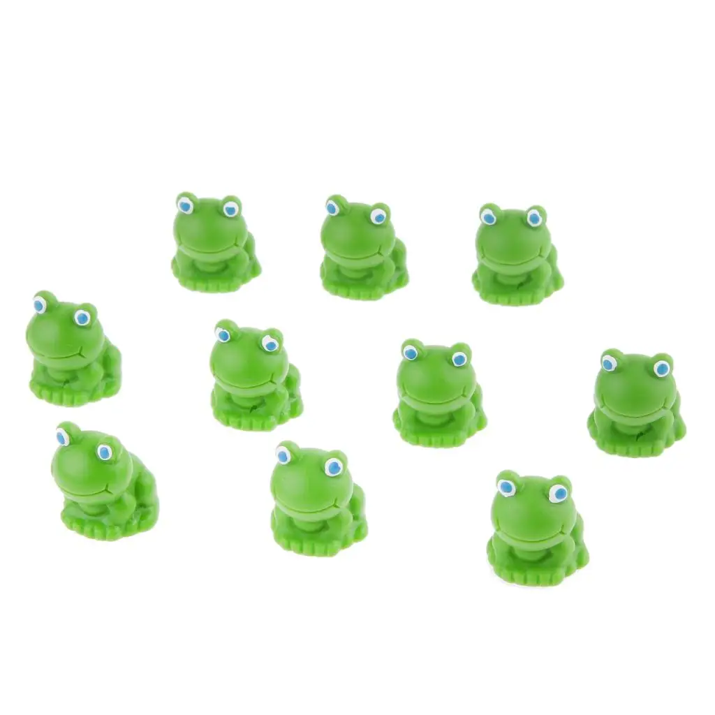 Miniature Garden Fairy Figurine Resin Animal Frog Statue for Micro Landscape Decoration and Fairy House Garden