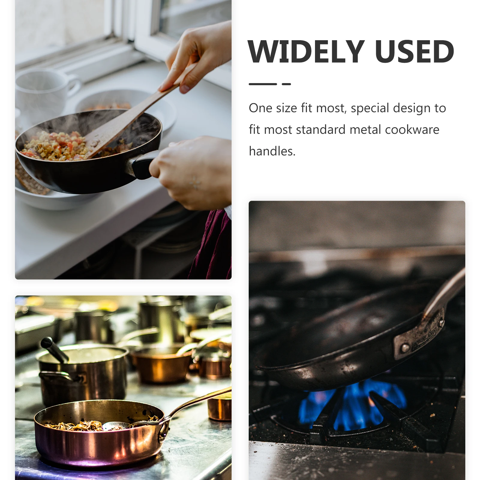 

2Pcs Silicone Pot Handle Covers Anti-Scald Pan Handle Sleeve with 3D Grip Texture Fit Most Cookware Heat Insulation Kitchen