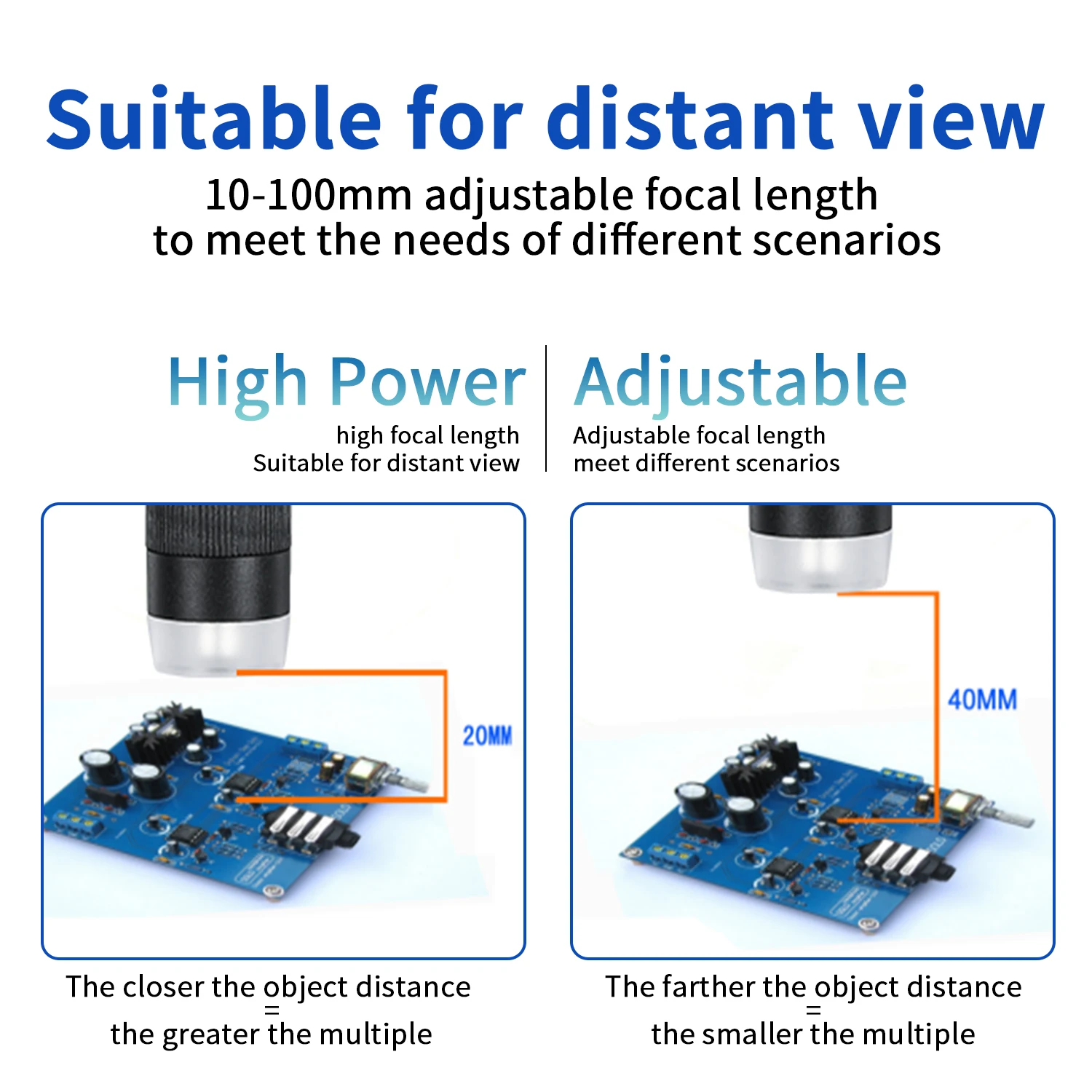 Microscopio Digital con pantalla IPS grande de 9 pulgadas, endoscopio de mano Industrial Focal continuo 1-1600x, boroscopio CMOS para comprobar la piel de PCB