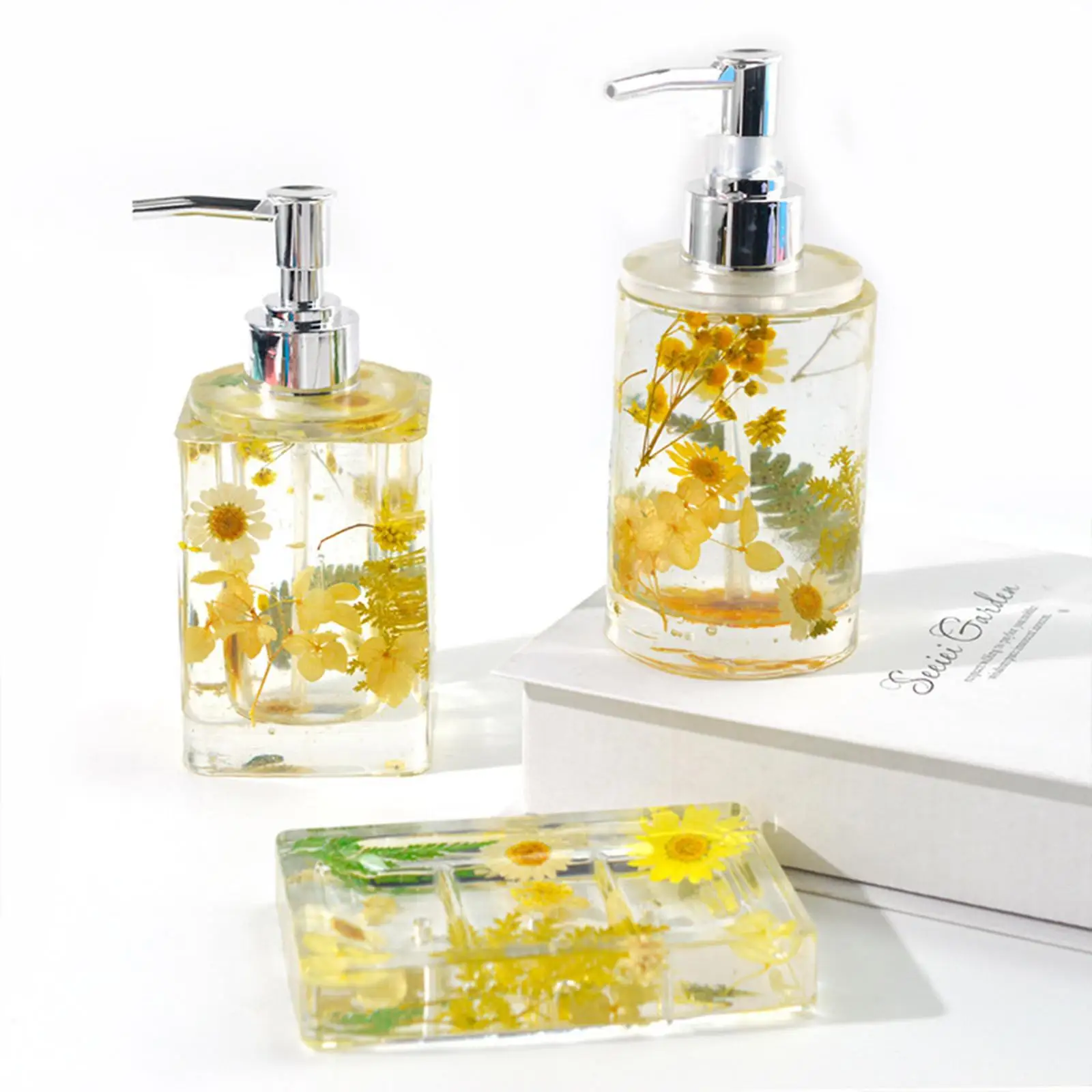 Perfume Bottle Shape Silicone Mold for Epoxy Resin DIY Craft with Spray Pump for Gift Making