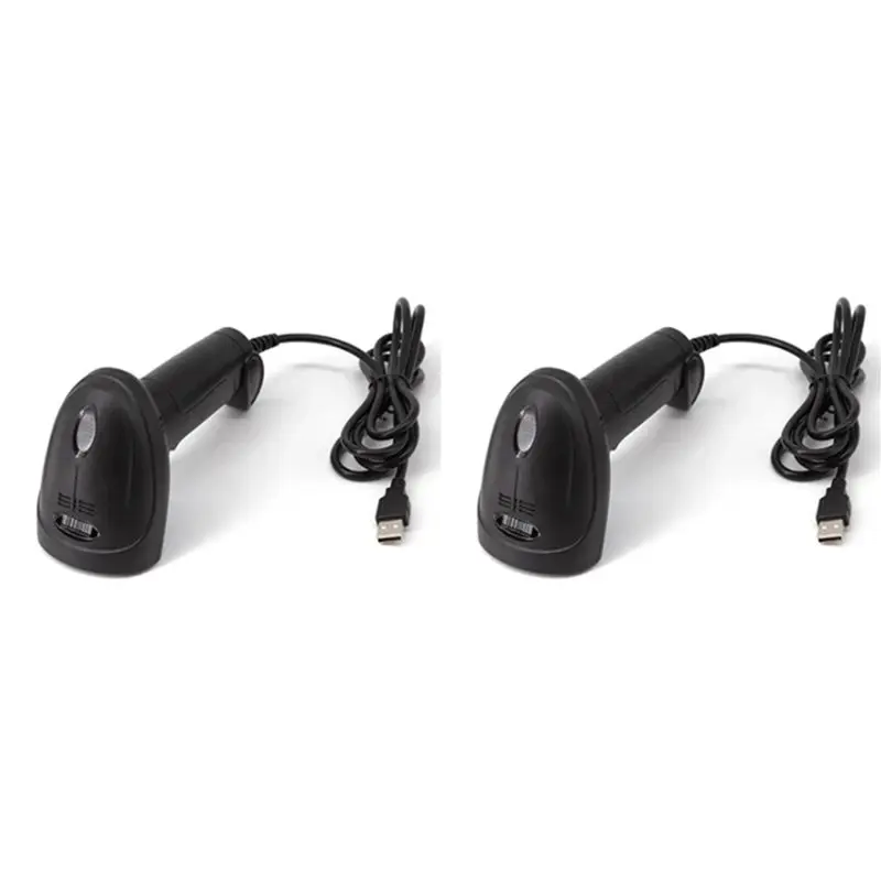 QWE-2X Universal 1D/2D USB Wired Barcode Scanner Handheld QR Codes Reader Mobile POS Plug And Play Support Logistic Store
