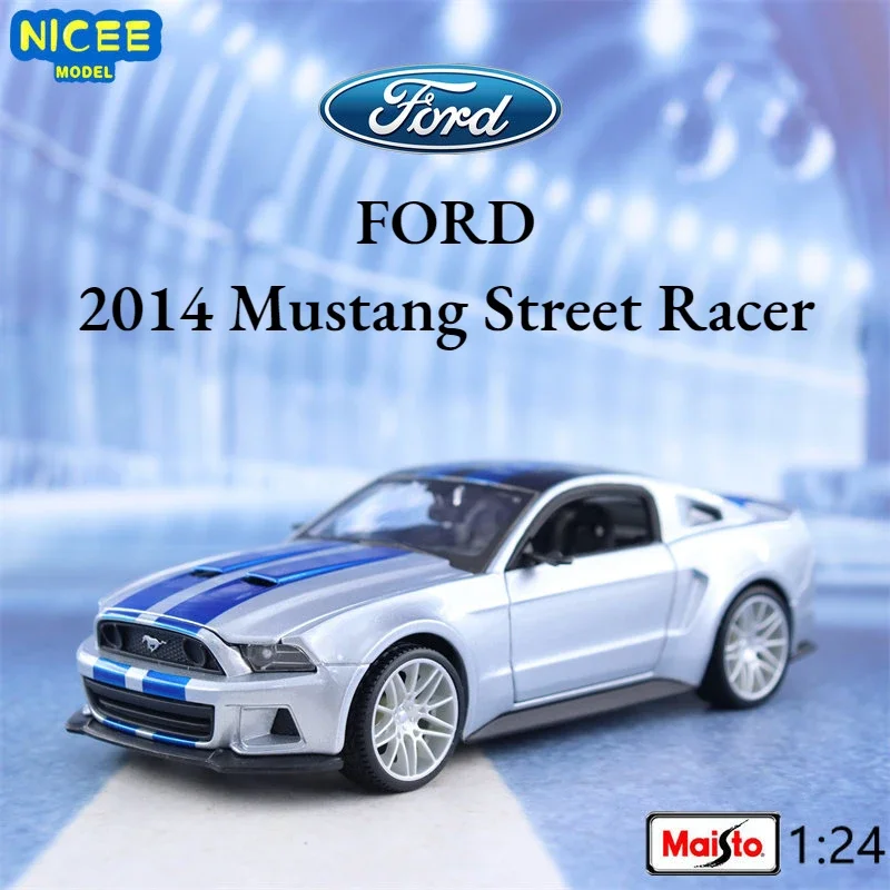 Maisto 1:24 2014 Ford Mustang Street Racer Muscle Car Alloy Car Model Diecasts & Collection Car Toy Boy Birthday gifts B42