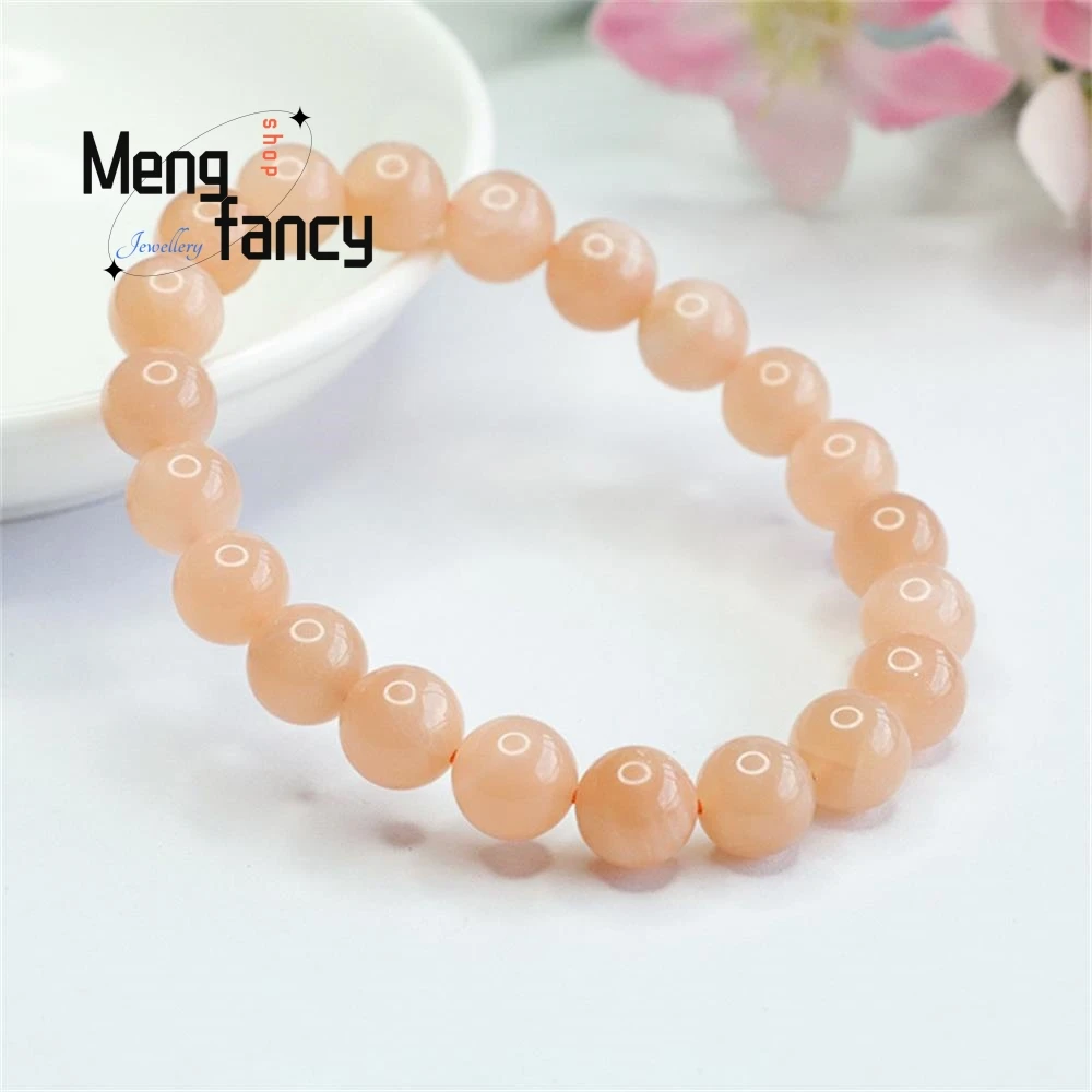 Bracelet en cristal de clair de lune orange naturel, bijoux de sagesse colorés, simple, élégant, de haute qualité, sexy, luxe, jeunes filles