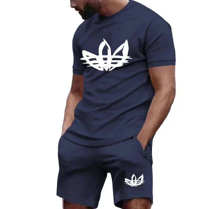 Camisa Running equipada masculina e calças de praia, conjunto de roupas esportivas de ginástica, top fitness, roupa esportiva de secagem rápida, moda P, 2 pcs, "",", 2024