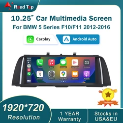 10.25' Wireless CarPlay Android Auto Car Multimedia Radio Player For BMW 5 Series 2012-2016 F10/F11 NBT Linux Touch Screen