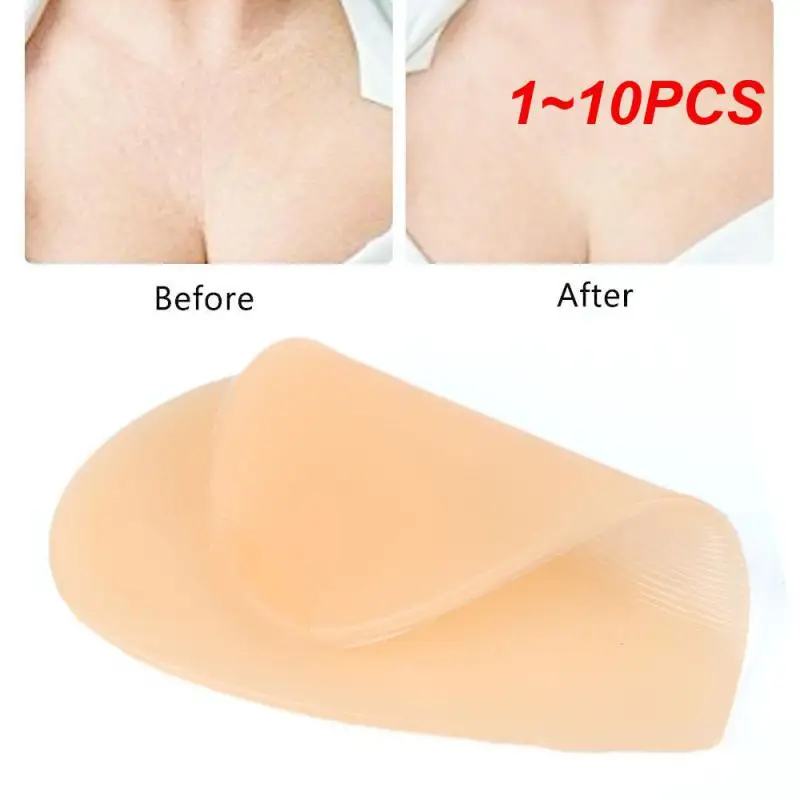 1~10PCS Silicone Chest Lift Patches Anti-wrinkle Chest Wrinkles Removal Patch Reusable Washable Self Adhesive Transparent Face