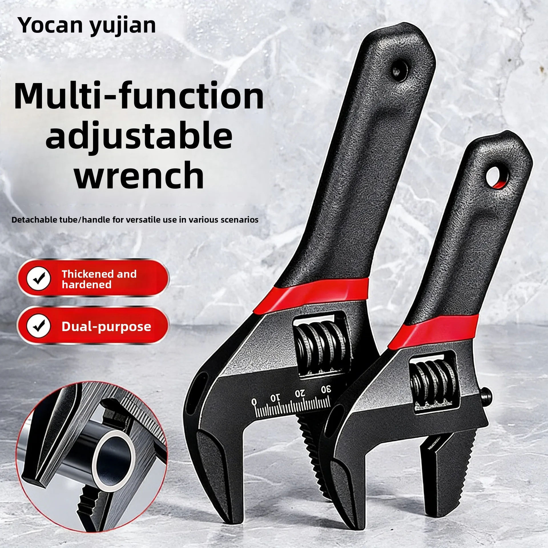 

Высокопрочный быстроразъемный прецизионный регулируемый ключ, 8 дюймов, для тяжелых условий эксплуатации, двойного назначения, с эргономичной рукояткой, для механических работ